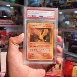 1997 Pokemon Moltres Holo 146 • PSA 9 MINT • Fossil Japanese P.M. 🌀 Swirl - Image 3