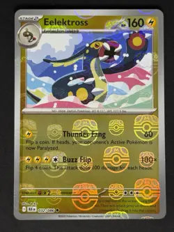 Eelektross Master Ball Pattern 032/086 SV: Black Bolt Pokemon Card TCG - Image 1