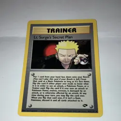 Pokemon TCG Gym Heroes Trainer Cards Erika Lt. Surge Lot of 3 English 2000 - Image 3