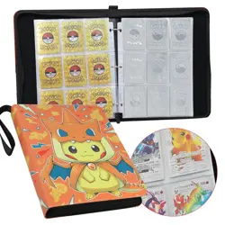 900 Cards Pocket Binder 9 Pocket Game Sport Trading Cards Album Folder - Pikachu - Image 2