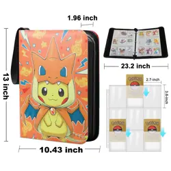 900 Cards Pocket Binder 9 Pocket Game Sport Trading Cards Album Folder - Pikachu - Image 5