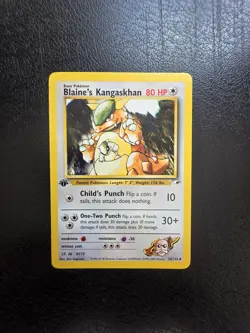 Blaine's Kangaskhan 36/132 Gym Heroes WOTC Pokemon Card - LP - Image 1