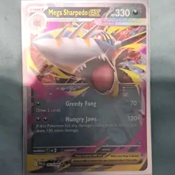 Pokemon Mega Sharpedo EX Holo 061/094 Phantasmal Flames Double Rare 330 HP - Image 1