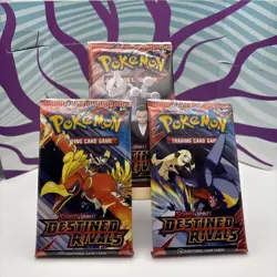 Pokemon TCG Destined Rivals Booster Pack x 3 - New & Sealed - Image 1