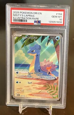 Pokemon MISTY'S LAPRAS Illustration Rare Destined Rivals 194/182 ENG ~ PSA 10 - Image 1