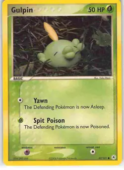 Gulpin 62/101 Common Hidden Legends Pokemon MP - Image 1