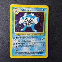 Pokemon TCG Poliwrath Base Set 2 15/130 Unlimited Holo Rare NM - Image 1
