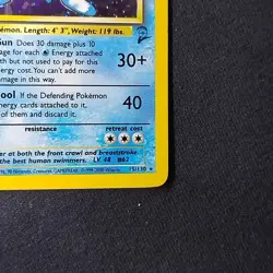 Pokemon TCG Poliwrath Base Set 2 15/130 Unlimited Holo Rare NM - Image 4