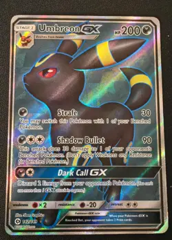 Umbreon GX (Full Art) 142/149 SM Base Set Holo Ultra Rare Pokemon TCG NM - Image 1