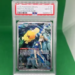 2025 POKEMON DRI EN-DESTINED RIVALS ILLUSTRATION RARE MISTY'S PSYDUCK PSA 10 - Image 1