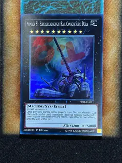 Yugioh Number 81: Superdreadnought Rail Cannon Super Dora TDIL-EN091 Super NM - Image 1