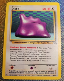 Pokemon WOTC Card - Ditto - Fossil Set - Non-Holo Rare - 18/62 -Nm- - Image 1