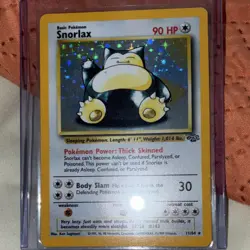 Pokemon Snorlax Jungle Holo Rare Card 11/64 Unlimited 90HP 1999 English NM/LP - Image 1