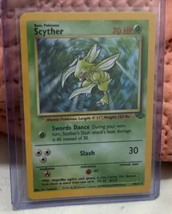 Pokemon Scyther Jungle Holo Rare Card 10/64 Unlimited 1999 WOTC MINT/ NM - Image 1