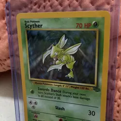 Pokemon Scyther Jungle Holo Rare Card 10/64 Unlimited 1999 WOTC MINT/ NM - Image 2