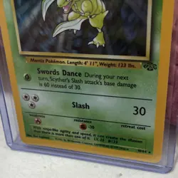 Pokemon Scyther Jungle Holo Rare Card 10/64 Unlimited 1999 WOTC MINT/ NM - Image 3