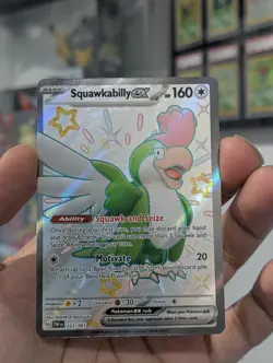 Pokemon Card 2024 SQUAWKABILLY EX Ultra Rare Full Art Holo 223/091 Paldean Fates - Image 1