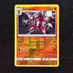 Lycanroc 75/147 Pokemon Burning Shadows Sun & Moon Reverse Holo Rare Card NM - Image 1
