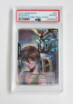 Resource PSA 10 Edition Beta Store Trial Event RP-001 Wing Gundam Card Game 2024 - Image 1