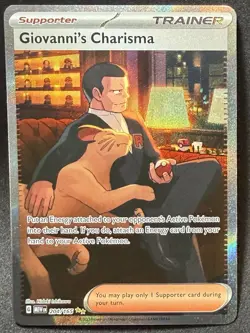 Giovanni’s Charisma 207/165 - SAR - SV 151 - Pokemon TCG - Full Art Trainer Card - Image 1