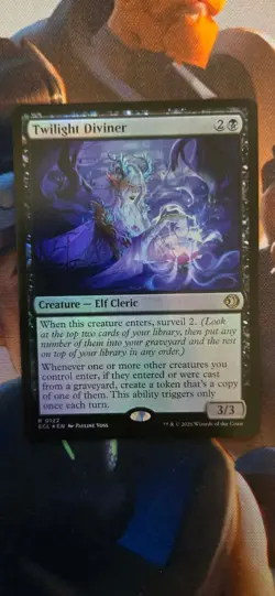 MTG Twilight Diviner ECL 0122 Rare Elf Cleric FOIL - Image 1
