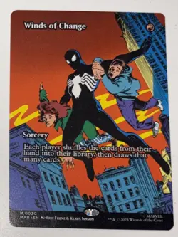 MTG Marvel Spider-Man Winds of Change #030 TCG Borderless Black Suit Spidey - Image 1