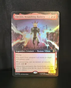 MTG: Marvel's Spider-Man - Electro, Assaulting Battery (Extended Art) R 0260 R - Image 1