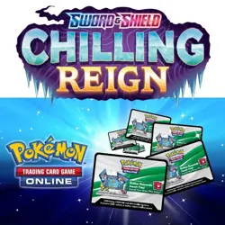 POKEMON TCGO CODE CARDS x 10 + EEVEE 3PK PROMO | CHILLING REIGN | UNUSED - Image 1