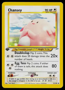 Pokemon Card - Chansey Neo Destiny 31/105 Uncommon 1st Edition - Image 1