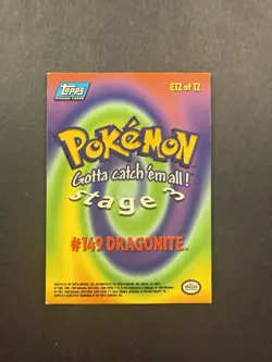 Dragonite #E12 Pokemon 1999 Topps Movie Evolution - Image 2