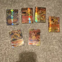 Nintendo Pokemon TCG Holo Lot 6 Cards Charizard Standard Size Card Stock - Image 1