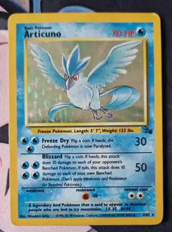 Pokemon Fossil Articuno 2/62 Holo Rare – LP – WotC Vintage 1999 - Image 1