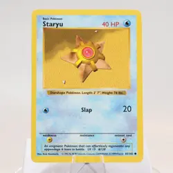 Pokemon TCG - Staryu 65/102 Base Set Common Shadowless WOTC 1999 - Image 2