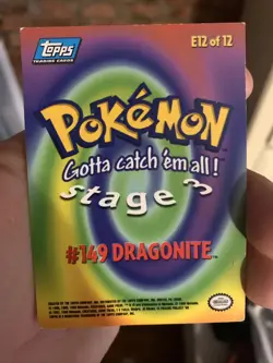 Pokemon Card Dragonite Topps The First Movie E12 of 12 - Image 3