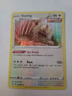 Pokemon TCG Slaking 131/203 Evolving Skies Set Holo Rare Colorless Unlimited LP - Image 1