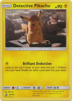 Detective Pikachu SM194 Promo Pokemon Card NM - Image 1