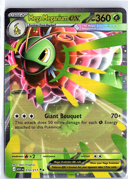 Ascended Heroes Mega Meganium Ex #010/217 Double Rare Pokemon Card NM Near Mint - Image 1
