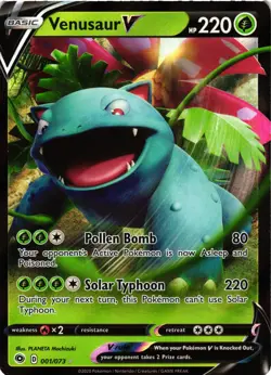 Pokemon TCG Venusaur V 001/073 Champion's Path Ultra Rare NM - Image 1