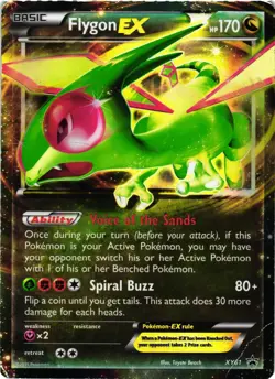 Pokemon TCG Flygon EX XY61 Ultra Black Star Promo Holo DMG - Image 1