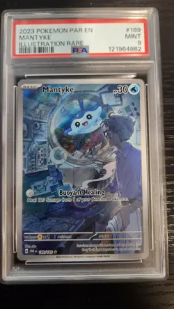 Mantyke - 189/182 PSA 9 Paradox Rift Illustration Rare Pokemon - MINT - Image 1