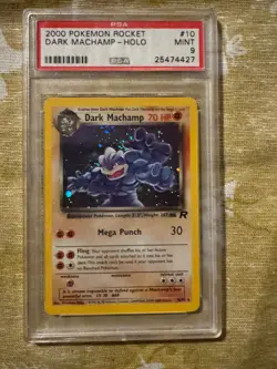 Dark Machamp 10/82 - PSA 9 (MINT) Rocket 2000 Holo Vintage WOTC Pokemon Card - Image 1