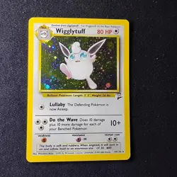 Pokemon TCG Wigglytuff Base Set 2 19/130 Holo Rare NM - Image 1
