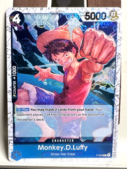 One Piece TCG Monkey D Luffy P-055 Jolly Roger Foil The Best - Image 1