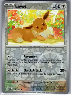 Eevee 135/167 Reverse Holo SV06: Twilight Masquerade - Pokemon Card - NM - Image 1