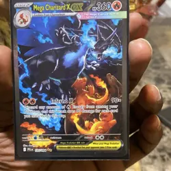 Pokemon Mega Charizard X EX Mega Evolution Dragon Pokemon TCG Card 300 HP - Image 3
