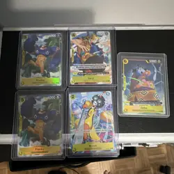 One Piece ST-29 Character Card FULL ART Lot Franky Sanji Jinbe Brook 5 CARDS NM - Image 1