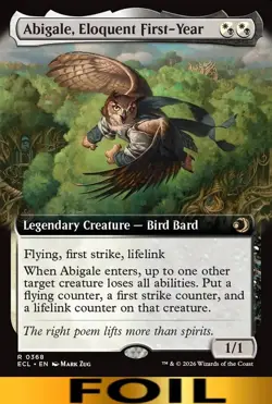 Abigale, Eloquent First-Year ** FOIL EXTENDED ART ** Lorwyn Ecliped - NM MTG - Image 1