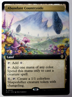 Abundant Countryside - Extended Rare - MTG Lorwyn Eclipsed Commander - 0042 NM - Image 1