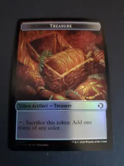 Kithkin / Treasure (Foil) Token MTG Lorwyn Eclipsed ECL NM - Image 2