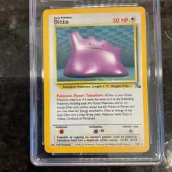 Pokemon TCG- 1999 Ditto 3/62 Holo Fossil Set CGC 5.5 Excellent+ Vintage - Image 2
